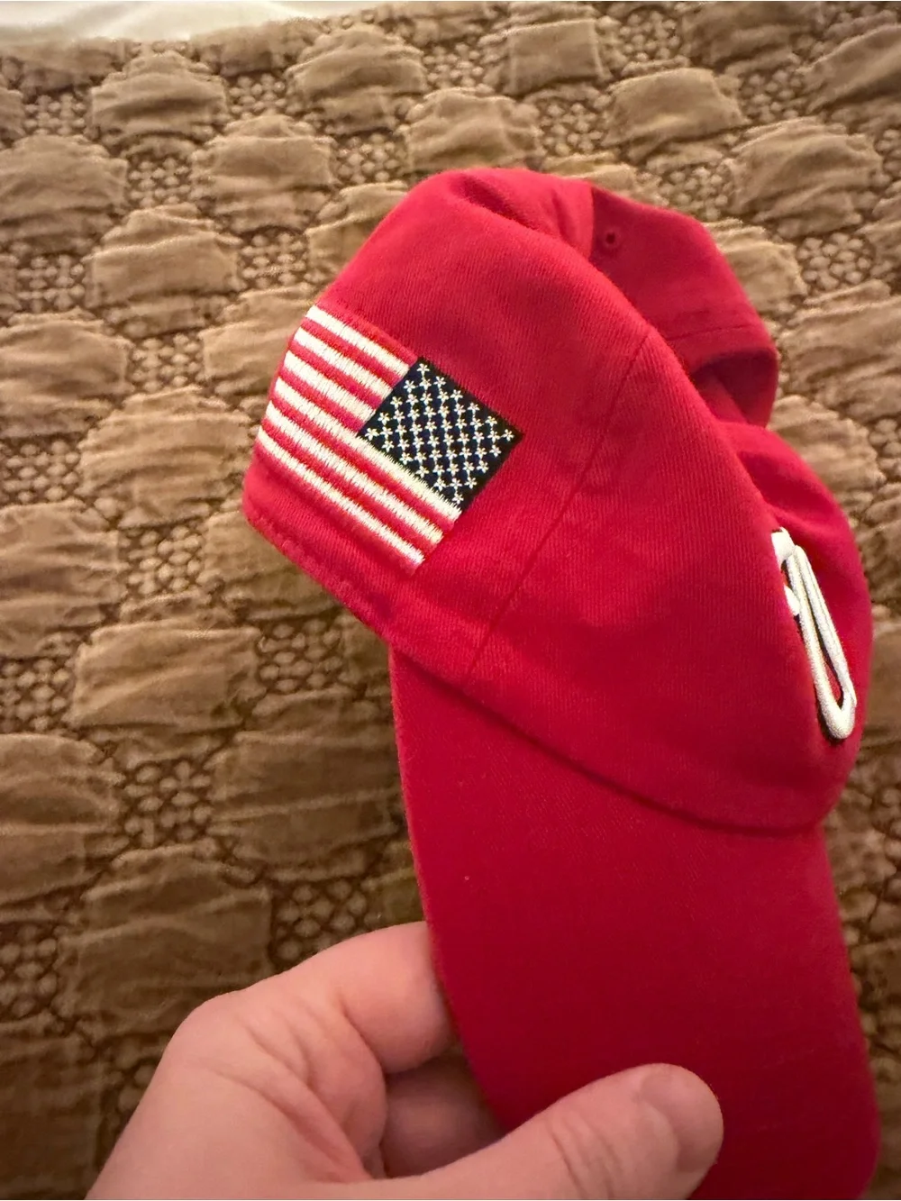 Red Embroidered 'W' Baseball Cap - Women's Hat